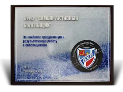 Плакетка по хоккею для БХЛ